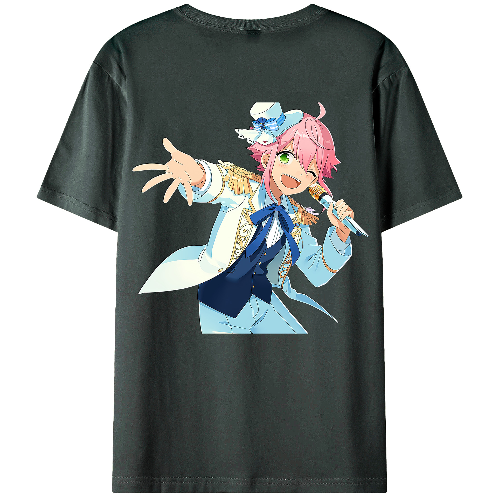 （画像用） あんさんぶるスターズ! Ensemble Stars 綿100％ メンズ半袖Tシャツ（バックプリント） 通気性